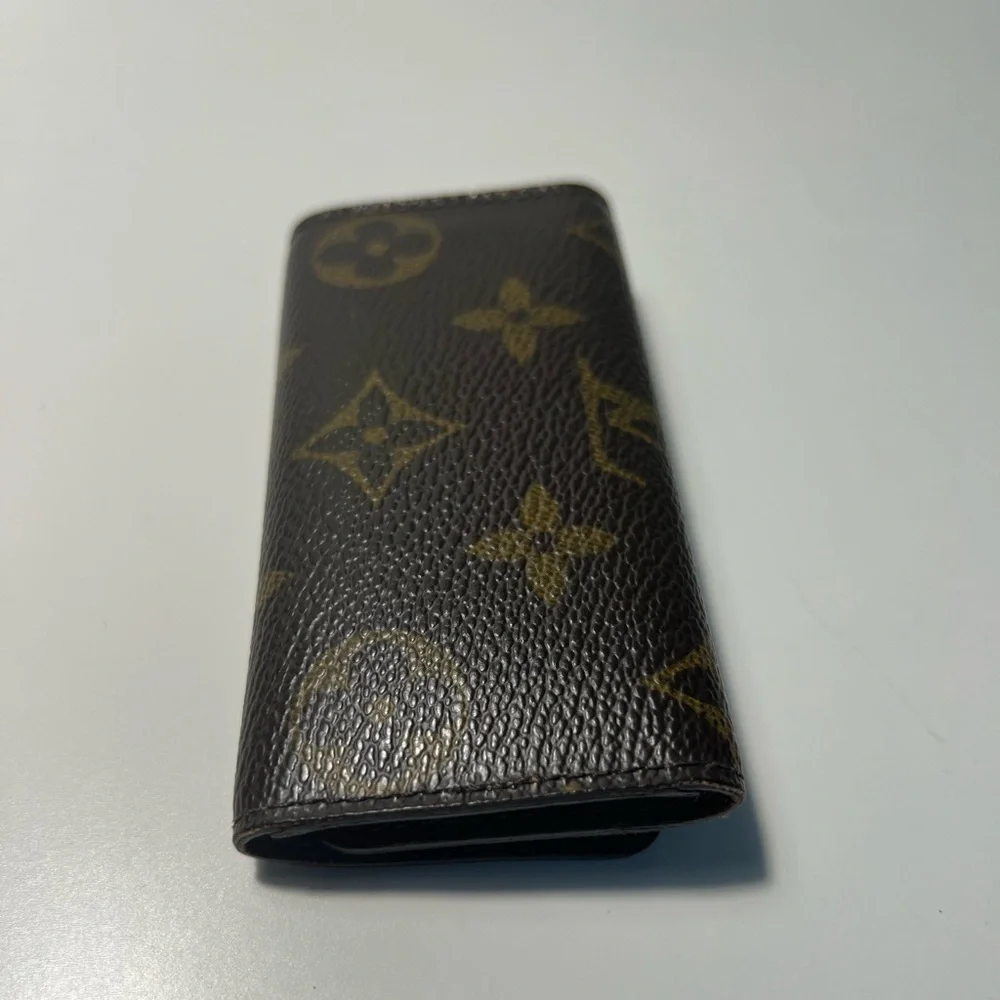 Louis Vuitton LV Coated Canvas Monogram Logo 3 Key Holder Wallet Cardholder